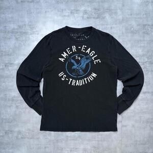 Y2K American Eagle 00s Navy Long sleeve shirt